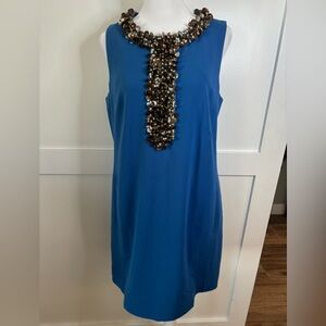 Lilly Pulitzer Vibrant Edita Embellished Barton Blue Dress in size 4 NWT
